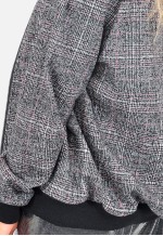 Oversized Luxury Wool Pow Check Bomber Jacket